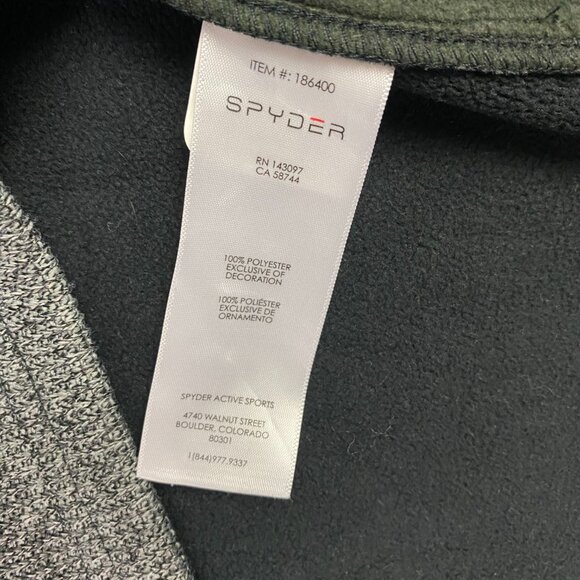 Spyder Outbound Sweater Jacket Men's Large Gray black 1/4 Zip 1/2 Zip Sweatshirt - Picture 9 of 10